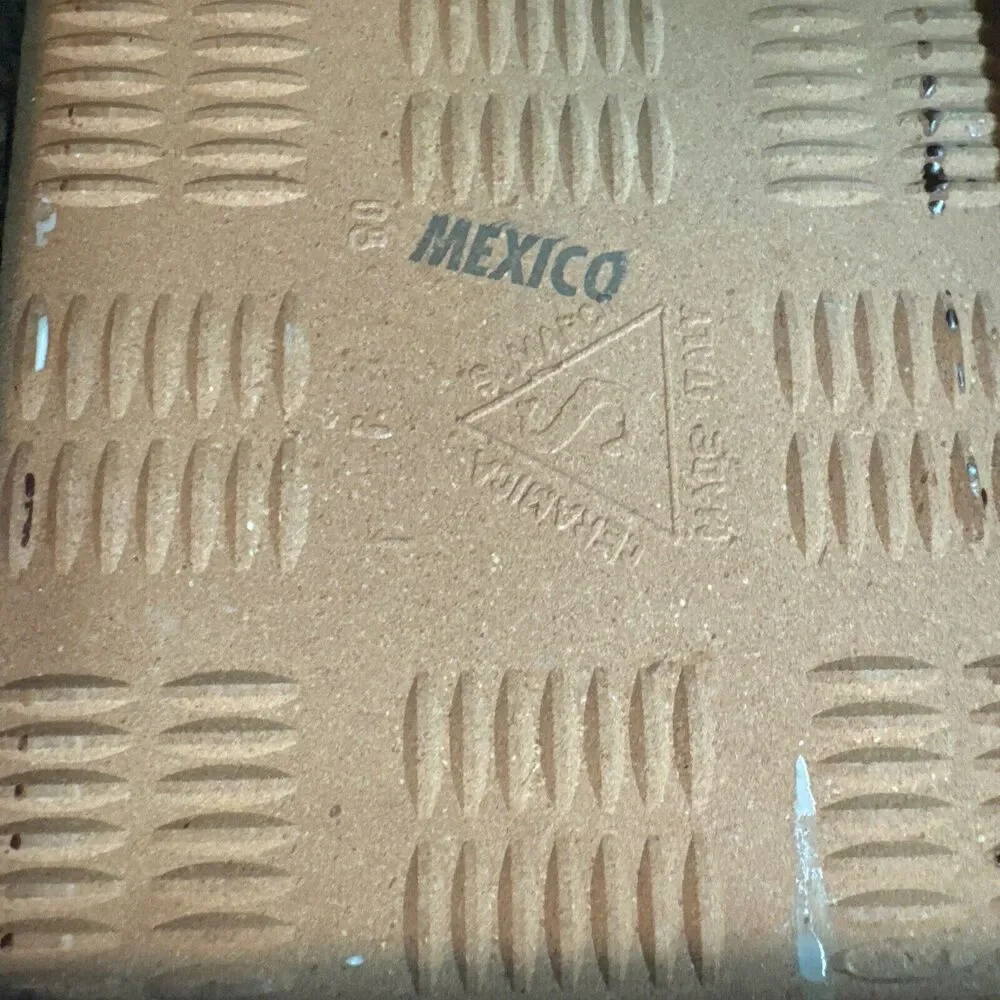 Hand Carved Wooden Mexico Box  Hand Painted Floral Flower Tile Made In Italy